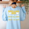 Spelling Bee Costume For a Halloween Teacher Pun Women Women's Sweatshirt Back Print Light Blue