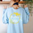 Spelling Bee Halloween Costume For Teachers Women's Sweatshirt Back Print Light Blue Spelling Bee Halloween Costume For Teachers Women's Sweatshirt Back Print Light Blue