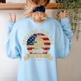 Spilling The Tea Since 1773 Vintage Us History Teacher Women's Sweatshirt Back Print Light Blue