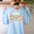 Spooky SPED Squad Special Education Teacher Halloween Ghost Women's Sweatshirt Back Print Light Blue Spooky SPED Squad Special Education Teacher Halloween Ghost Women's Sweatshirt Back Print Light Blue