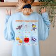 Spooky Syllables Halloween Teacher Student Education Women's Sweatshirt Back Print Light Blue Spooky Syllables Halloween Teacher Student Education Women's Sweatshirt Back Print Light Blue