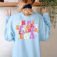 In My Spooky Teacher Era Halloween Teacher Back To School Women's Sweatshirt Back Print Light Blue