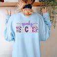 Spooky Teacher Halloween Costume Women Spooky Teacher Women's Sweatshirt Back Print Light Blue Spooky Teacher Halloween Costume Women Spooky Teacher Women's Sweatshirt Back Print Light Blue