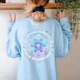 Spread Kindness Like Snowflakes Christmas Teacher Unity Day Women's Sweatshirt Back Print Light Blue Spread Kindness Like Snowflakes Christmas Teacher Unity Day Women's Sweatshirt Back Print Light Blue