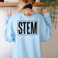 Stem Teacher Science Technology Engineering Math Teachers Women's Sweatshirt Back Print Light Blue Stem Teacher Science Technology Engineering Math Teachers Women's Sweatshirt Back Print Light Blue