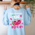 Our Students Are One In A Melon Teacher Watermelon Summer Women's Sweatshirt Back Print Light Blue Our Students Are One In A Melon Teacher Watermelon Summer Women's Sweatshirt Back Print Light Blue