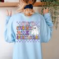 My Students Are Spooktacular Teacher Halloween Vibes Women's Sweatshirt Back Print Light Blue
