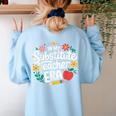 In My Substitute Teacher Era Women's Sweatshirt Back Print Light Blue