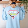 Super Heroe Maestra Espanol Spanish Super Teacher Women's Sweatshirt Back Print Light Blue Super Heroe Maestra Espanol Spanish Super Teacher Women's Sweatshirt Back Print Light Blue