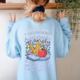 Superhero Sidekick Teaching Teach School Teacher Assistant Women's Sweatshirt Back Print Light Blue Superhero Sidekick Teaching Teach School Teacher Assistant Women's Sweatshirt Back Print Light Blue