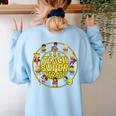 Superhero Teacher I Teach Super Heroes Women's Sweatshirt Back Print Light Blue Superhero Teacher I Teach Super Heroes Women's Sweatshirt Back Print Light Blue