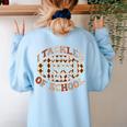 I Tackled 100 Days Of School Football Boys Girls Teachers Women's Sweatshirt Back Print Light Blue I Tackled 100 Days Of School Football Boys Girls Teachers Women's Sweatshirt Back Print Light Blue