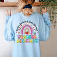 It Takes A Big Heart To Shape Little Minds Teacher Assistant Women's Sweatshirt Back Print Light Blue