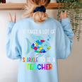 It Takes A Lot Of Sparkle To Be A Teacher Rainbow Fish For Men Women Women's Sweatshirt Back Print Light Blue