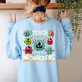 I Teach The Cutest Little Monsters Teacher Halloween Outfit Women's Sweatshirt Back Print Light Blue I Teach The Cutest Little Monsters Teacher Halloween Outfit Women's Sweatshirt Back Print Light Blue
