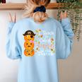 I Teach The Cutest Pumpkins Halloween Shirt For Teachers Women's Sweatshirt Back Print Light Blue I Teach The Cutest Pumpkins Halloween Shirt For Teachers Women's Sweatshirt Back Print Light Blue