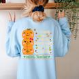 I Teach The Cutest Pumpkins In The Patch Infant Teacher Women's Sweatshirt Back Print Light Blue I Teach The Cutest Pumpkins In The Patch Infant Teacher Women's Sweatshirt Back Print Light Blue