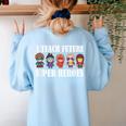 I Teach Future Superheroes Last Day Back To School Teacher Women's Sweatshirt Back Print Light Blue I Teach Future Superheroes Last Day Back To School Teacher Women's Sweatshirt Back Print Light Blue