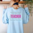 TEACH Inspirational Teacher Comfortable & Stylish T-Shirt Women's Sweatshirt Back Print Light Blue TEACH Inspirational Teacher Comfortable & Stylish T-Shirt Women's Sweatshirt Back Print Light Blue