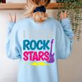 I Teach Rockstars Tee Orchestra Music Teacher Back To School Women's Sweatshirt Back Print Light Blue I Teach Rockstars Tee Orchestra Music Teacher Back To School Women's Sweatshirt Back Print Light Blue