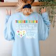 Teacher Aide Appreciation Cute Heart Tee For Women Women's Sweatshirt Back Print Light Blue Teacher Aide Appreciation Cute Heart Tee For Women Women's Sweatshirt Back Print Light Blue