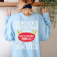 Teacher Assistant Teaching School Ninja Appreciation Women's Sweatshirt Back Print Light Blue Teacher Assistant Teaching School Ninja Appreciation Women's Sweatshirt Back Print Light Blue