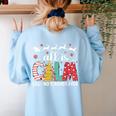 Teacher All Calm Said No Teacher Christmas Pencil Tree Women's Sweatshirt Back Print Light Blue Teacher All Calm Said No Teacher Christmas Pencil Tree Women's Sweatshirt Back Print Light Blue