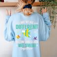 Teacher We All Different But In This Class We Swim Together Women's Sweatshirt Back Print Light Blue Teacher We All Different But In This Class We Swim Together Women's Sweatshirt Back Print Light Blue