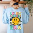 In My Teacher Era Retro Back To School Teacher Student Women's Sweatshirt Back Print Light Blue In My Teacher Era Retro Back To School Teacher Student Women's Sweatshirt Back Print Light Blue