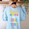 Teacher Of Fractions For Math Teacher Women's Sweatshirt Back Print Light Blue