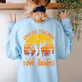 Teacher Halloween All English Teachers Love Brains Women's Sweatshirt Back Print Light Blue Teacher Halloween All English Teachers Love Brains Women's Sweatshirt Back Print Light Blue