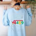 Teacher Math 67 Meme Square Root 4489 Slang Six Seven Women's Sweatshirt Back Print Light Blue Teacher Math 67 Meme Square Root 4489 Slang Six Seven Women's Sweatshirt Back Print Light Blue