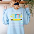 Teacher Power Of Yet Cant Do This Inspirational Women Men Women's Sweatshirt Back Print Light Blue