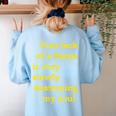 Teacher Or Professor Essay Thesis Writing Joke For Men Women Women's Sweatshirt Back Print Light Blue