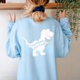 Teacher Saurus T Shirt For Men And Women Women's Sweatshirt Back Print Light Blue Teacher Saurus T Shirt For Men And Women Women's Sweatshirt Back Print Light Blue