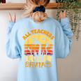 Teacher Shirts Halloween All Teachers Love Brains Women's Sweatshirt Back Print Light Blue Teacher Shirts Halloween All Teachers Love Brains Women's Sweatshirt Back Print Light Blue