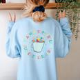 Teacher Supporter Bucket Filler Hero Women's Sweatshirt Back Print Light Blue Teacher Supporter Bucket Filler Hero Women's Sweatshirt Back Print Light Blue