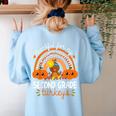 Teacher Thanksgiving Thankful For My Second Grade Turkeys Women's Sweatshirt Back Print Light Blue Teacher Thanksgiving Thankful For My Second Grade Turkeys Women's Sweatshirt Back Print Light Blue
