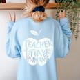 Teacher Of Tiny Humans Preschool Kindergarten Teacher Women's Sweatshirt Back Print Light Blue Teacher Of Tiny Humans Preschool Kindergarten Teacher Women's Sweatshirt Back Print Light Blue