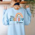 Teacher Of Visually Impaired Braille A Good Day To Learn Women's Sweatshirt Back Print Light Blue Teacher Of Visually Impaired Braille A Good Day To Learn Women's Sweatshirt Back Print Light Blue