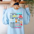 Teacher I Will Read Book On Boat Kids Women Bookworm Women's Sweatshirt Back Print Light Blue