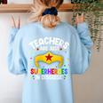 Teachers Are Just Superheroes In Disguise School Women Men Women's Sweatshirt Back Print Light Blue Teachers Are Just Superheroes In Disguise School Women Men Women's Sweatshirt Back Print Light Blue