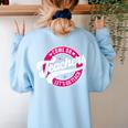 Come On Teachers Let's Go Teach Pink Back To School For Men Women Women's Sweatshirt Back Print Light Blue Come On Teachers Let's Go Teach Pink Back To School For Men Women Women's Sweatshirt Back Print Light Blue