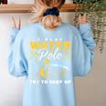 Teachers Love Brains Halloween Costume Trick Treat Zombie For Men Women Kids Women's Sweatshirt Back Print Light Blue