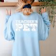 TEACHER'S PET You'Re My Favorite Do Me A Favor Women's Sweatshirt Back Print Light Blue TEACHER'S PET You'Re My Favorite Do Me A Favor Women's Sweatshirt Back Print Light Blue