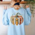Teachers Students Fall Book Pumpkin Fall Librarians Bookworm Women's Sweatshirt Back Print Light Blue Teachers Students Fall Book Pumpkin Fall Librarians Bookworm Women's Sweatshirt Back Print Light Blue
