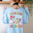 Teaching Future Leaders Groovy Teacher Back To School Women's Sweatshirt Back Print Light Blue Teaching Future Leaders Groovy Teacher Back To School Women's Sweatshirt Back Print Light Blue