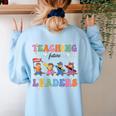 Teaching Future Leaders Otter Back To School Teacher Women's Sweatshirt Back Print Light Blue Teaching Future Leaders Otter Back To School Teacher Women's Sweatshirt Back Print Light Blue