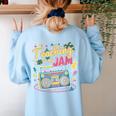 Teaching Is My Jam Groovy Retro Teacher Back To School Women's Sweatshirt Back Print Light Blue Teaching Is My Jam Groovy Retro Teacher Back To School Women's Sweatshirt Back Print Light Blue