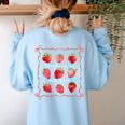 Teaching Is My Jam Strawberry Kinder Team Teacher Women's Sweatshirt Back Print Light Blue Teaching Is My Jam Strawberry Kinder Team Teacher Women's Sweatshirt Back Print Light Blue